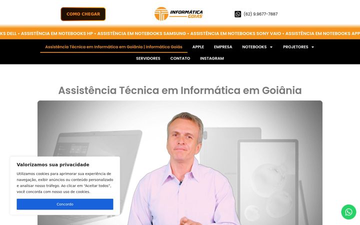 Screenshot of informatica-goiania-goias.com.br