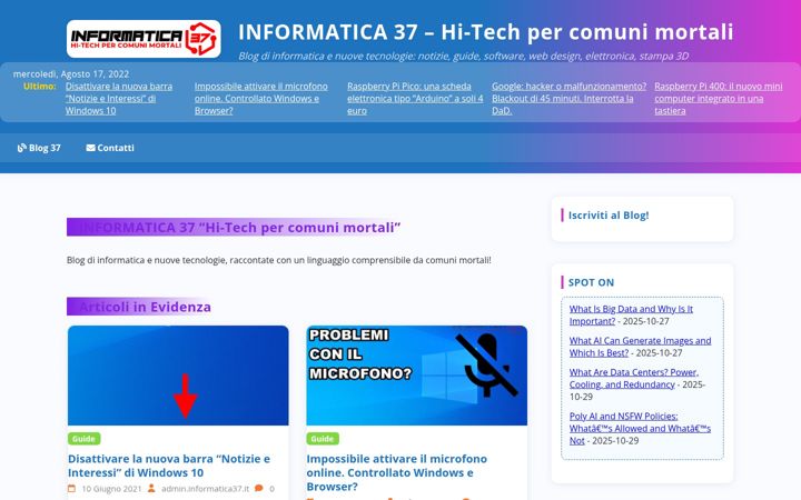 Screenshot of informatica37.it