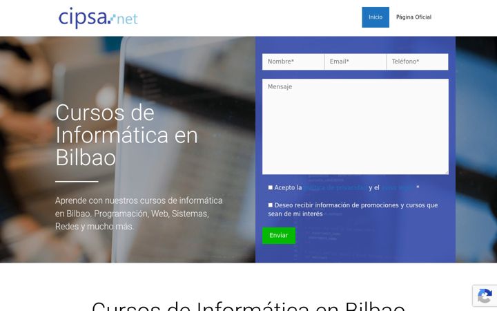 Screenshot of informaticabilbao.net