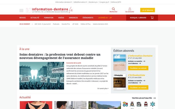 Screenshot of information-dentaire.fr