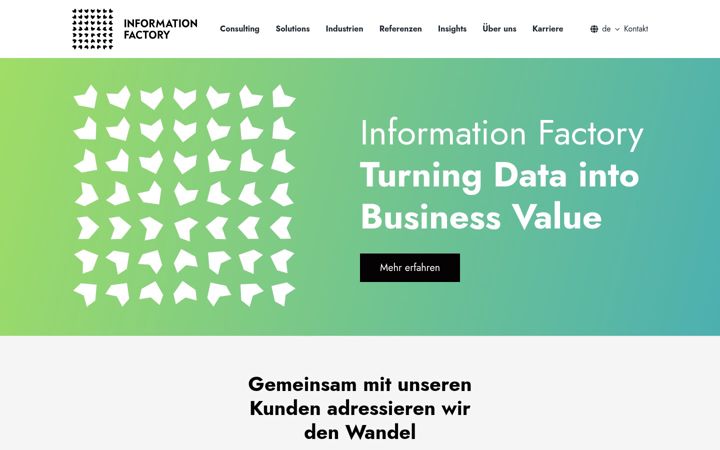 Screenshot van information-factory.com