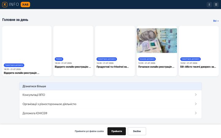 Screenshot of information-hub.com.ua