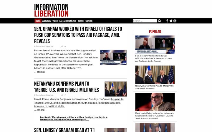 Screenshot of informationliberation.com