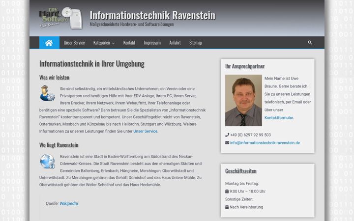 Screenshot of informationstechnik-ravenstein.de