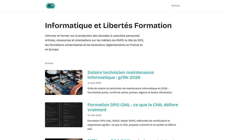 Screenshot of informatique-et-libertes-formation.fr
