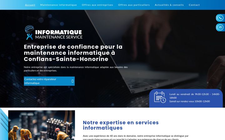 Screenshot of informatique-maintenance-service.com