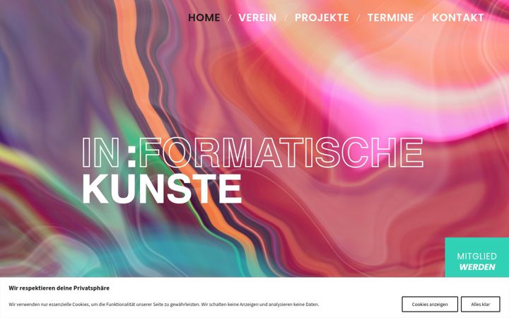 Screenshot of informatischekuenste.de