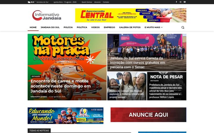 Screenshot of informativojandaia.com.br
