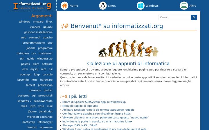 Screenshot of informatizzati.org
