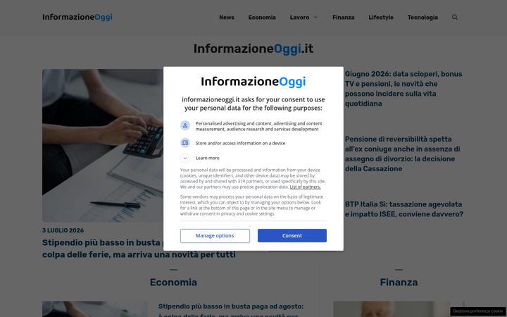 Screenshot of informazioneoggi.it