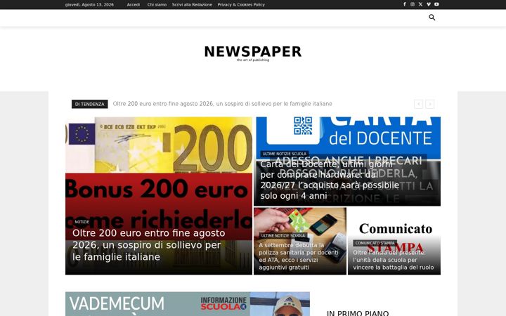 Screenshot of informazionescuola.it