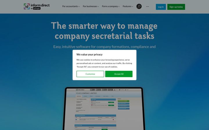 Screenshot of informdirect.co.uk