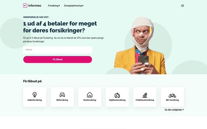 Screenshot of informeo.dk
