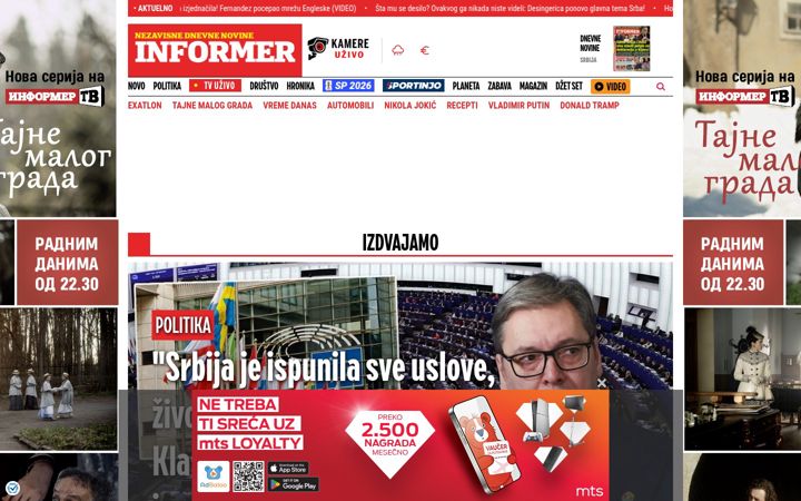 Ekrano kopija informer.rs