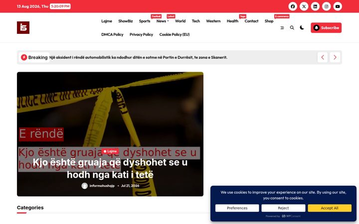 Screenshot of informohushqip.com
