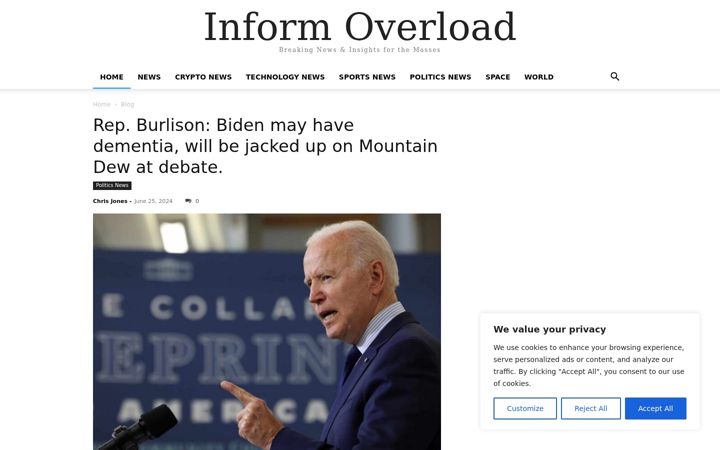 Screenshot of informoverload.com