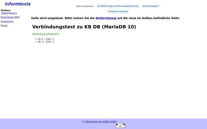 Screenshot of informtools.de