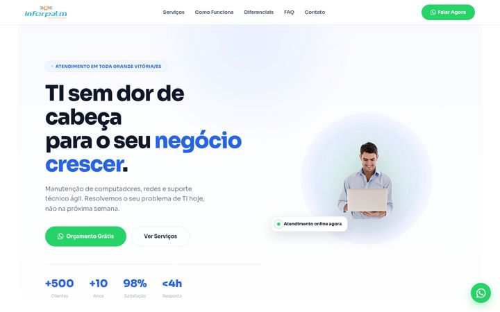 Screenshot of inforpalm.com.br