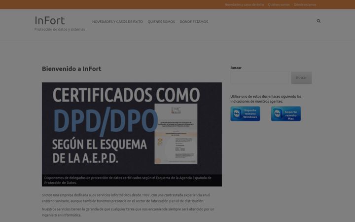 Screenshot of infort.es