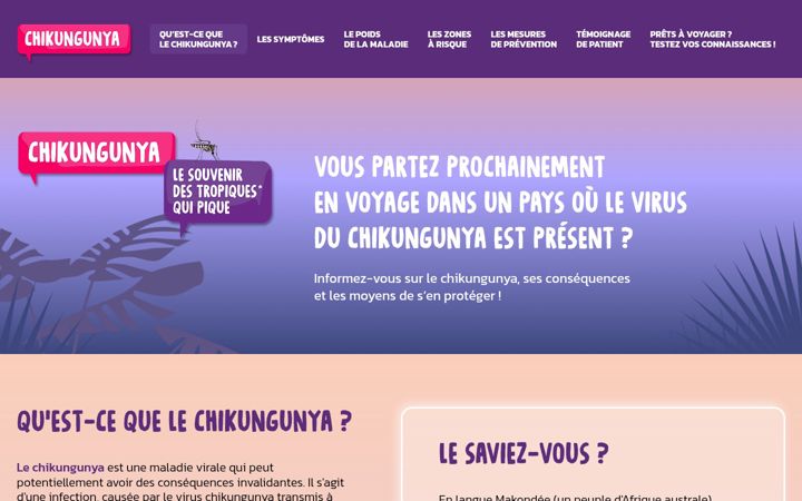 Screenshot of infos-chikungunya.fr
