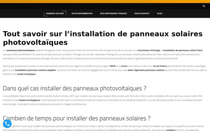 Screenshot of infos-panneau-solaire.fr