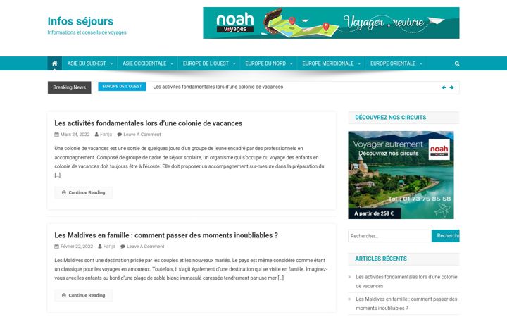 Screenshot of infos-sejours.com