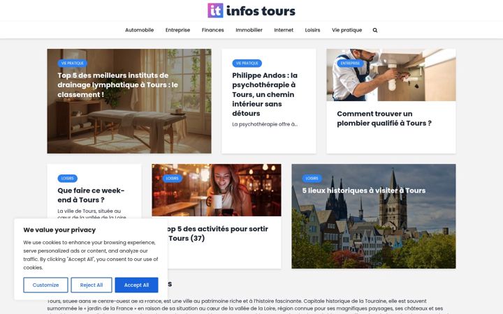 Screenshot of infos-tours.fr
