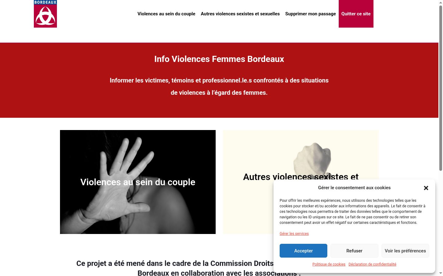Captură de ecran a bannerului de consimțământ afișat înainte de orice interacțiune