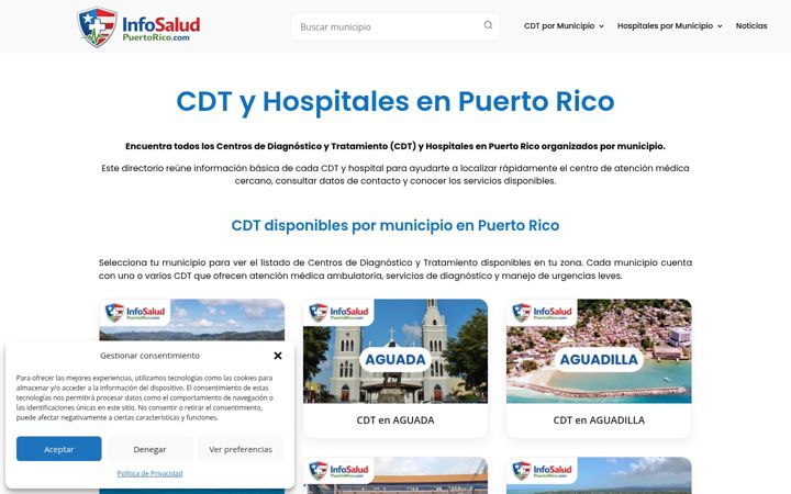 Screenshot of infosaludpuertorico.com