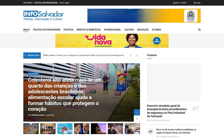 Screenshot of infosalvador.com.br