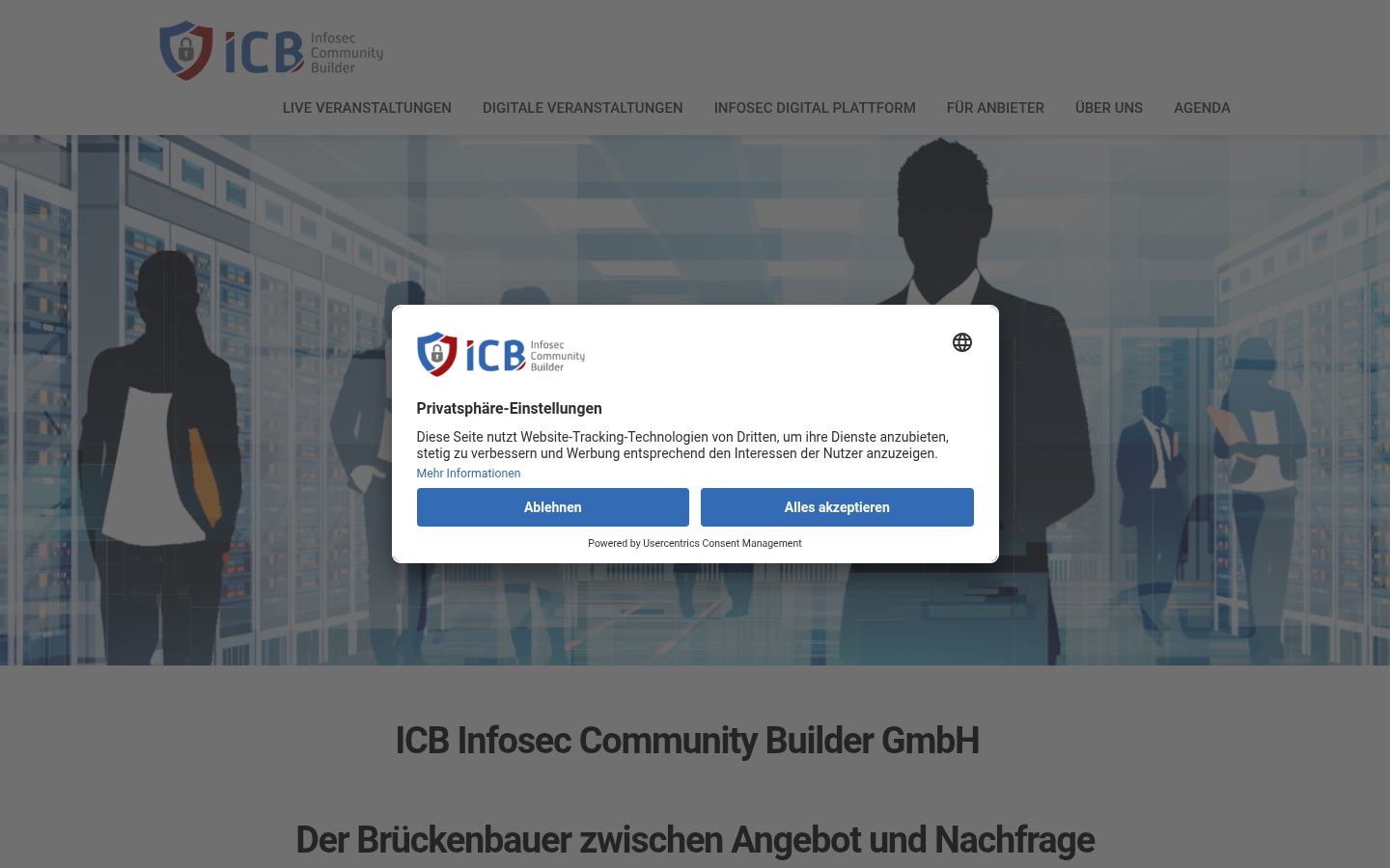 Screenshot tal-banner tal-kunsens muri qabel kwalunkwe interazzjoni