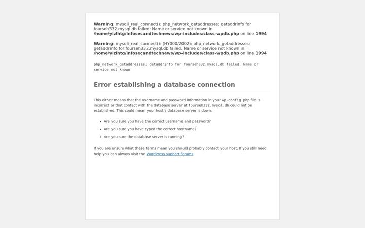 Screenshot of infosecandtechnews.com