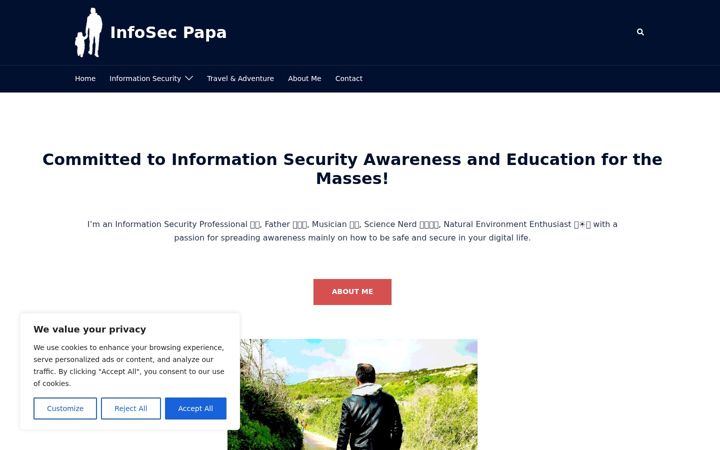 Screenshot of infosecpapa.com