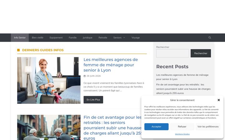 Screenshot of infosenior.fr