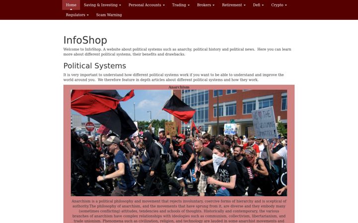 Screenshot of infoshop.org
