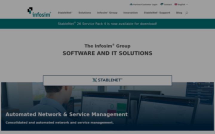 Screenshot of infosim.net