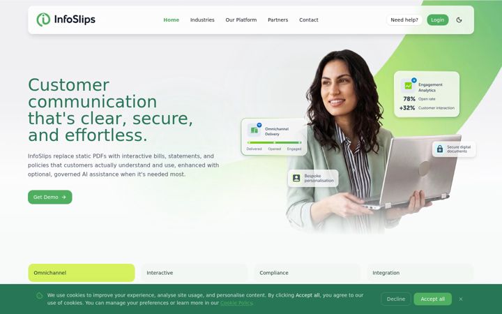Screenshot of infoslips.com