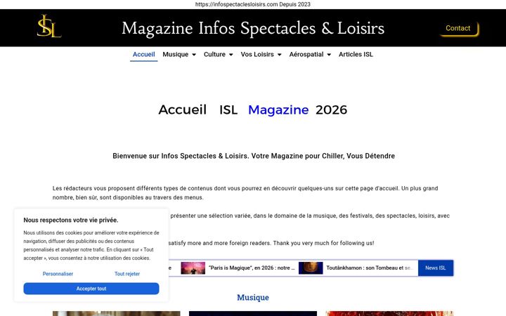Screenshot of infospectaclesloisirs.com