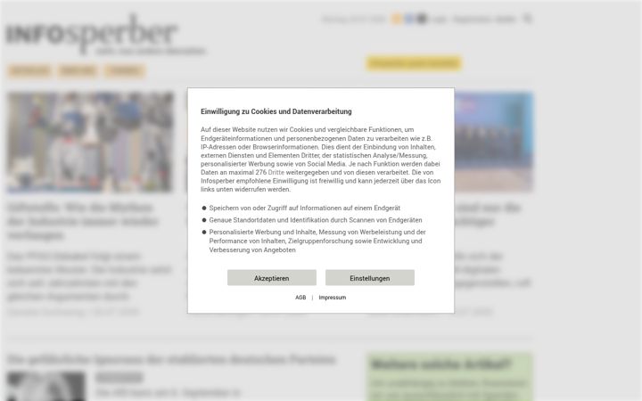 Screenshot of infosperber.ch