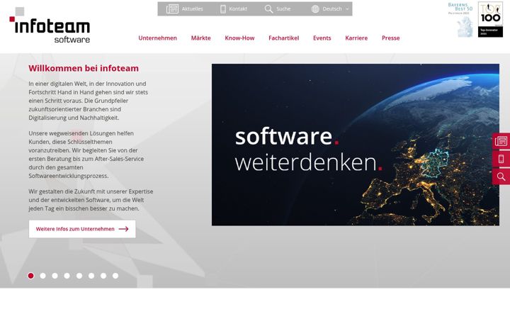 Screenshot of infoteam.de