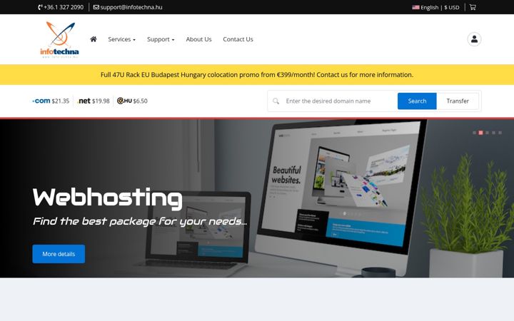 Screenshot of infotechna.hu