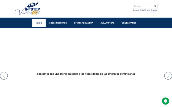 Screenshot of infotepvirtual.com