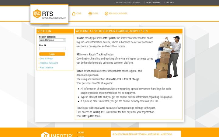 Screenshot of infotip-rts.de