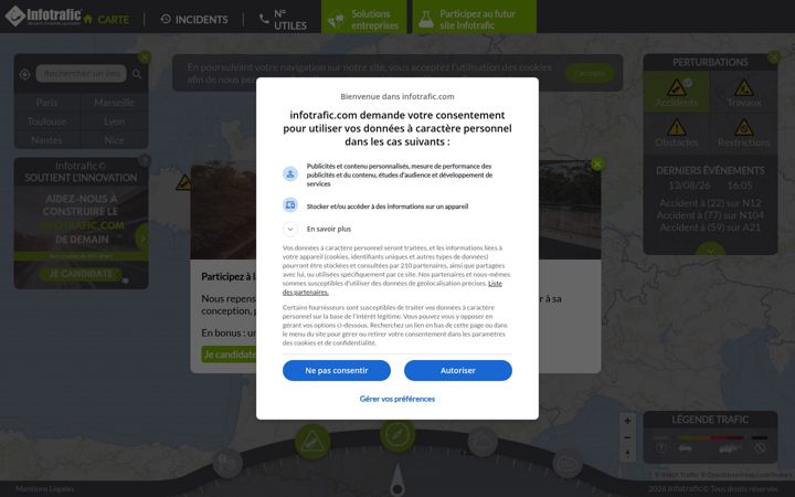 Screenshot of infotrafic.com