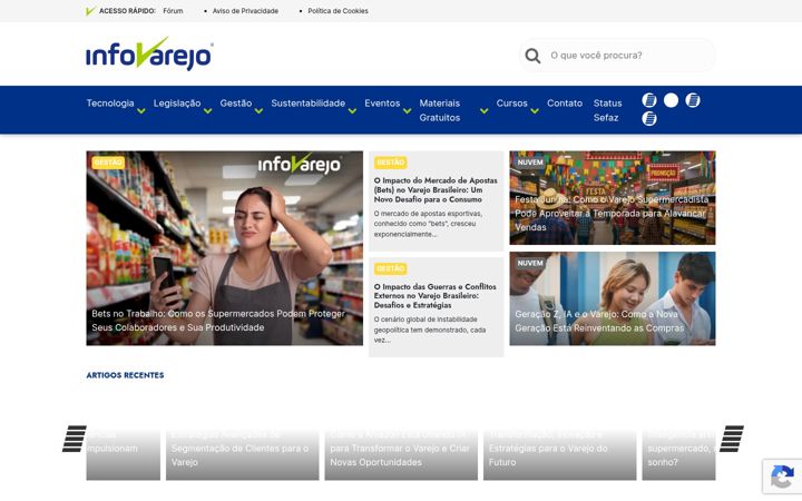 Screenshot of infovarejo.com.br