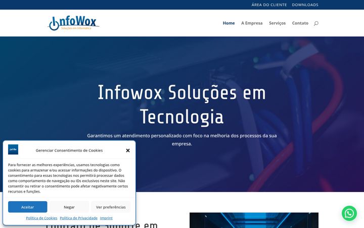Screenshot of infowox.com.br