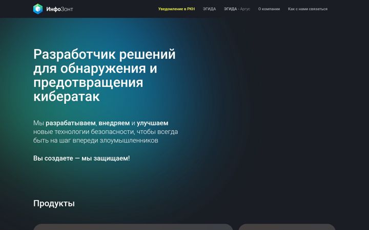 Screenshot of infozont.ru