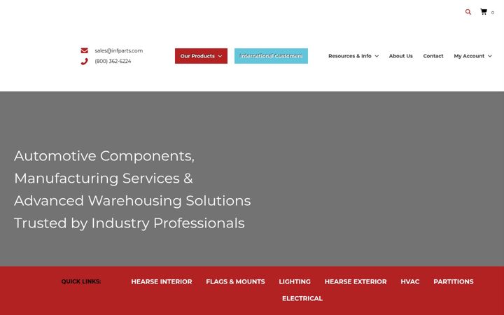 Screenshot of infparts.com