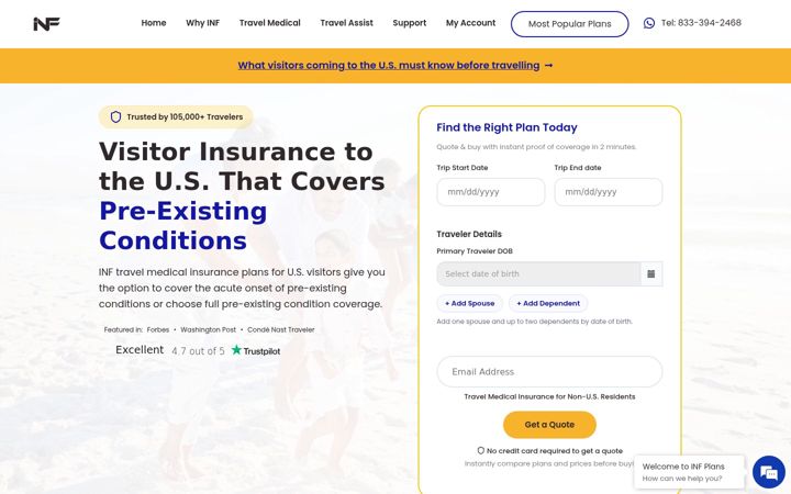 Screenshot of infplans.com