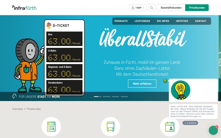 Screenshot of infra-fuerth.de